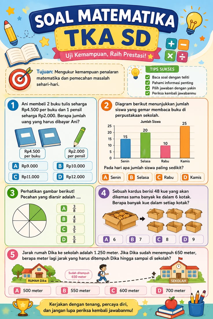 Sampul Soal Latihan TKA Matematika SD
